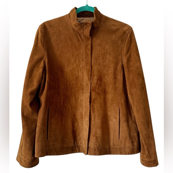 Golden Bear Sportswear Brown Genuine Leather Suede Convertible Collar Jacket - Picture 2 of 9